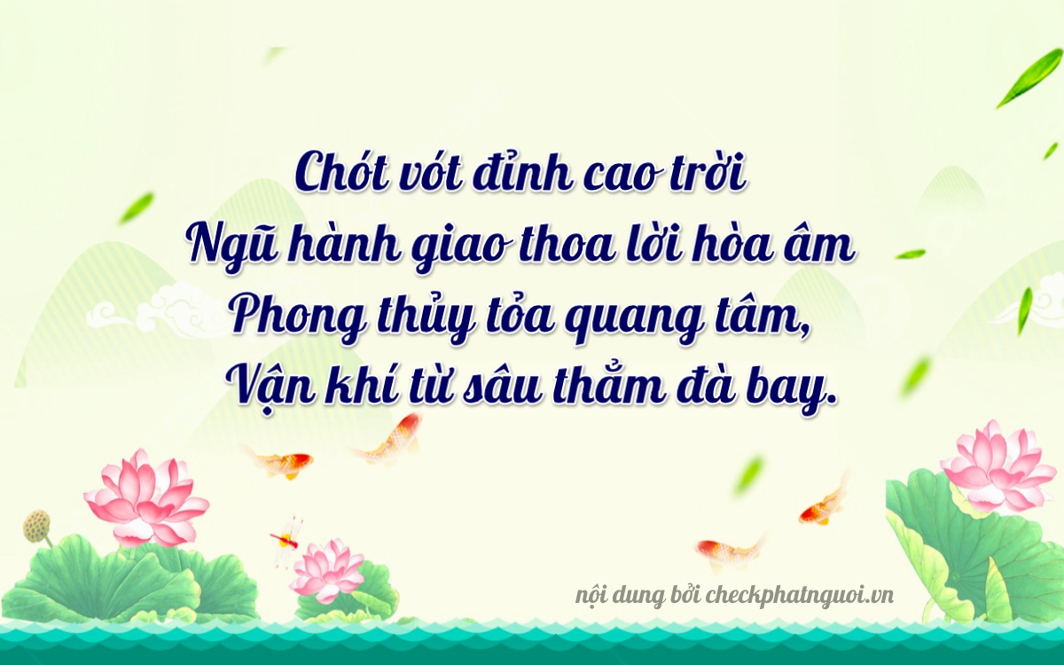 Bài thơ ý nghĩa cho <b>biển số 89A-18504</b> tại website checkphatnguoi.vn
