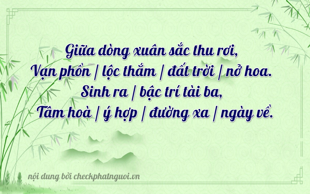 Bài thơ ý nghĩa cho <b>biển số 89A-20261</b> tại website checkphatnguoi.vn