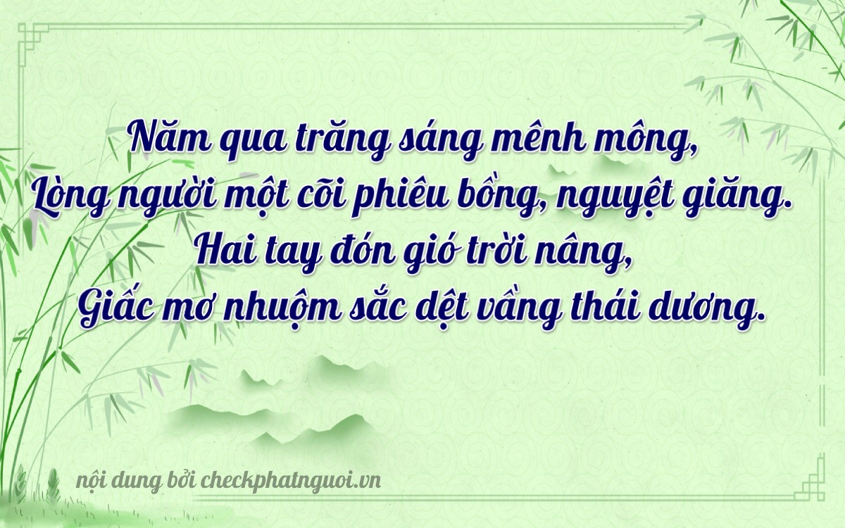 Bài thơ ý nghĩa cho <b>biển số 89A-21916</b> tại website checkphatnguoi.vn