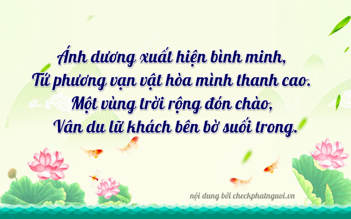 Bài thơ ý nghĩa cho <b>biển số 89A-24185</b> tại website checkphatnguoi.vn