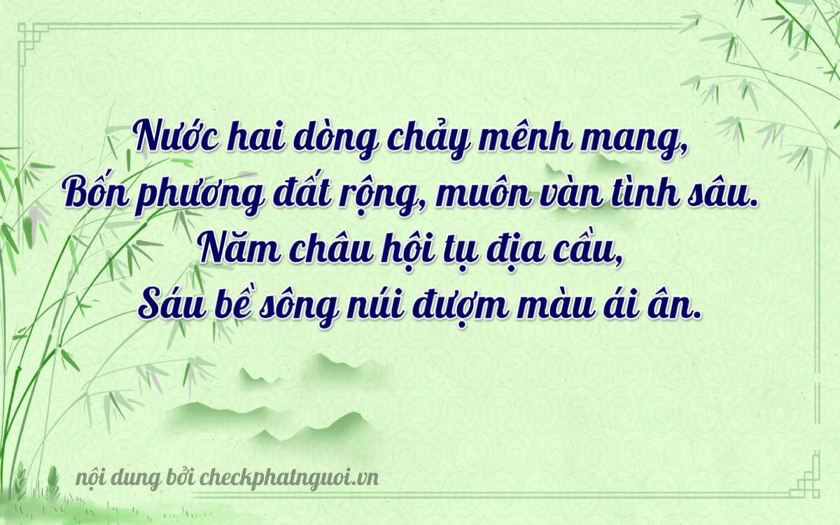 Bài thơ ý nghĩa cho <b>biển số 89A-24560</b> tại website checkphatnguoi.vn