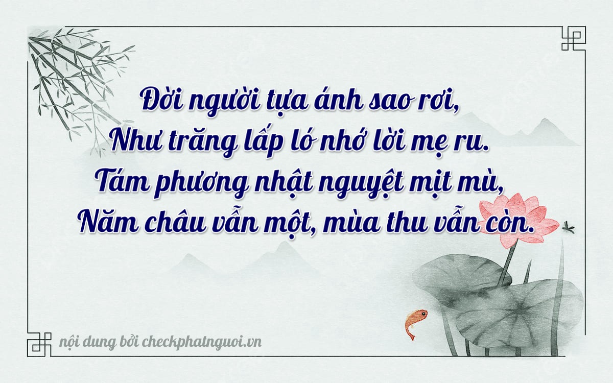 Bài thơ ý nghĩa cho <b>biển số 89A-28530</b> tại website checkphatnguoi.vn