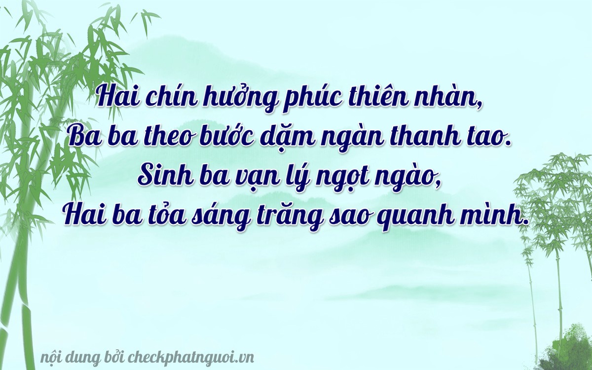 Bài thơ ý nghĩa cho <b>biển số 89A-29323</b> tại website checkphatnguoi.vn