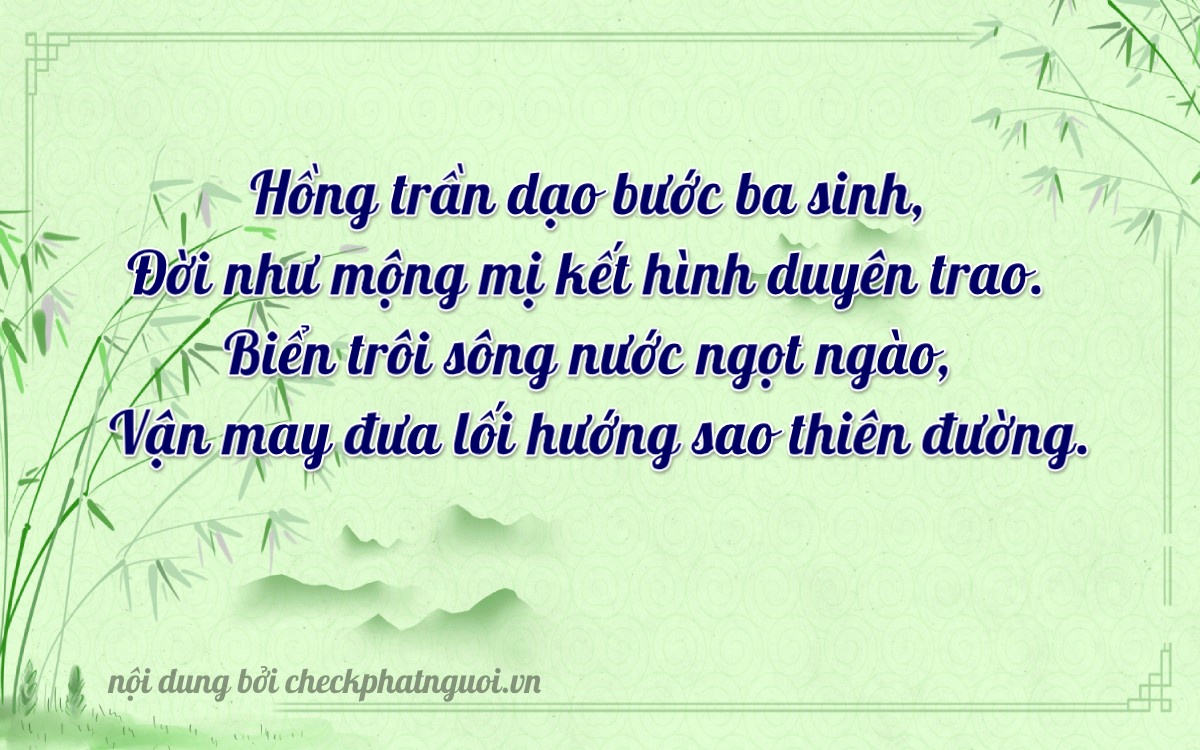 Bài thơ ý nghĩa cho <b>biển số 89A-30353</b> tại website checkphatnguoi.vn