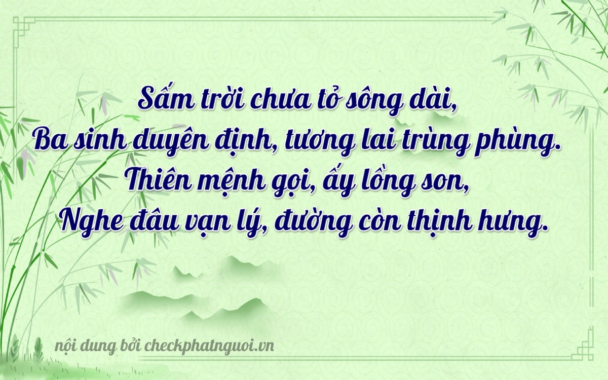 Bài thơ ý nghĩa cho <b>biển số 89A-33390</b> tại website checkphatnguoi.vn