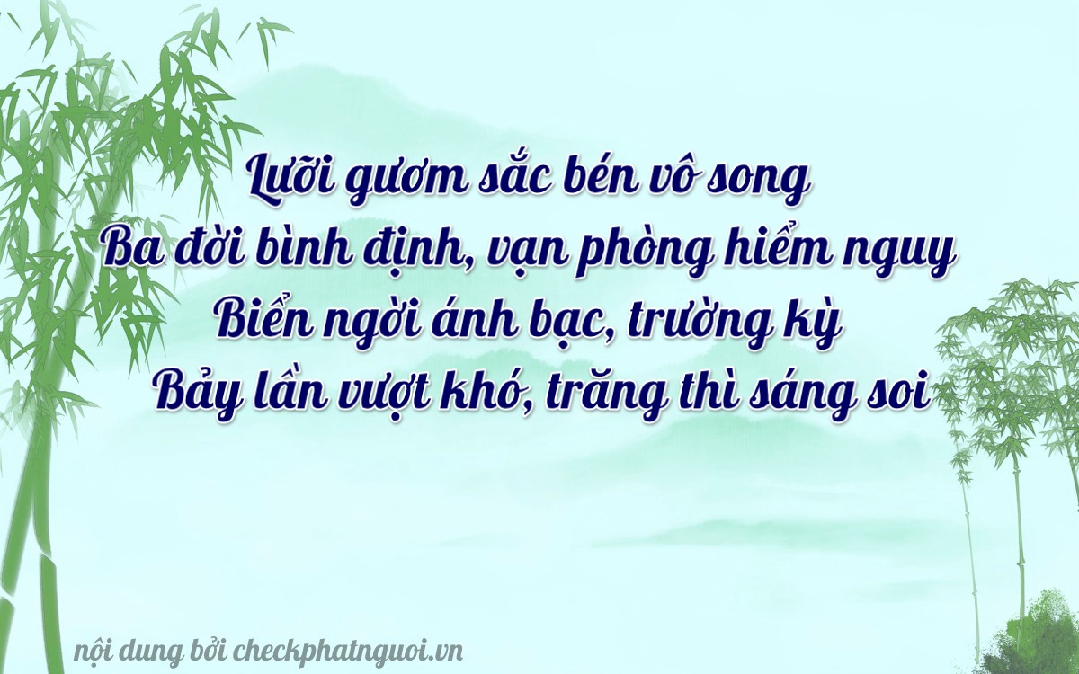 Bài thơ ý nghĩa cho <b>biển số 89A-33749</b> tại website checkphatnguoi.vn