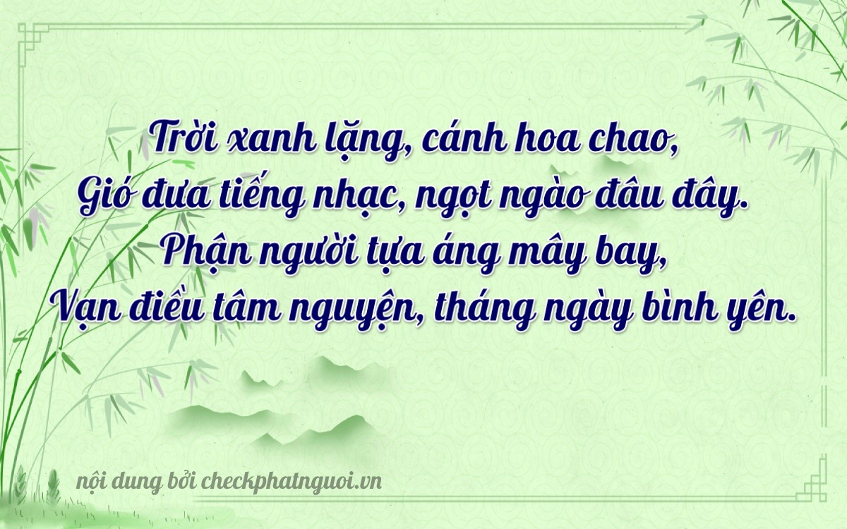 Bài thơ ý nghĩa cho <b>biển số 89A-34104</b> tại website checkphatnguoi.vn