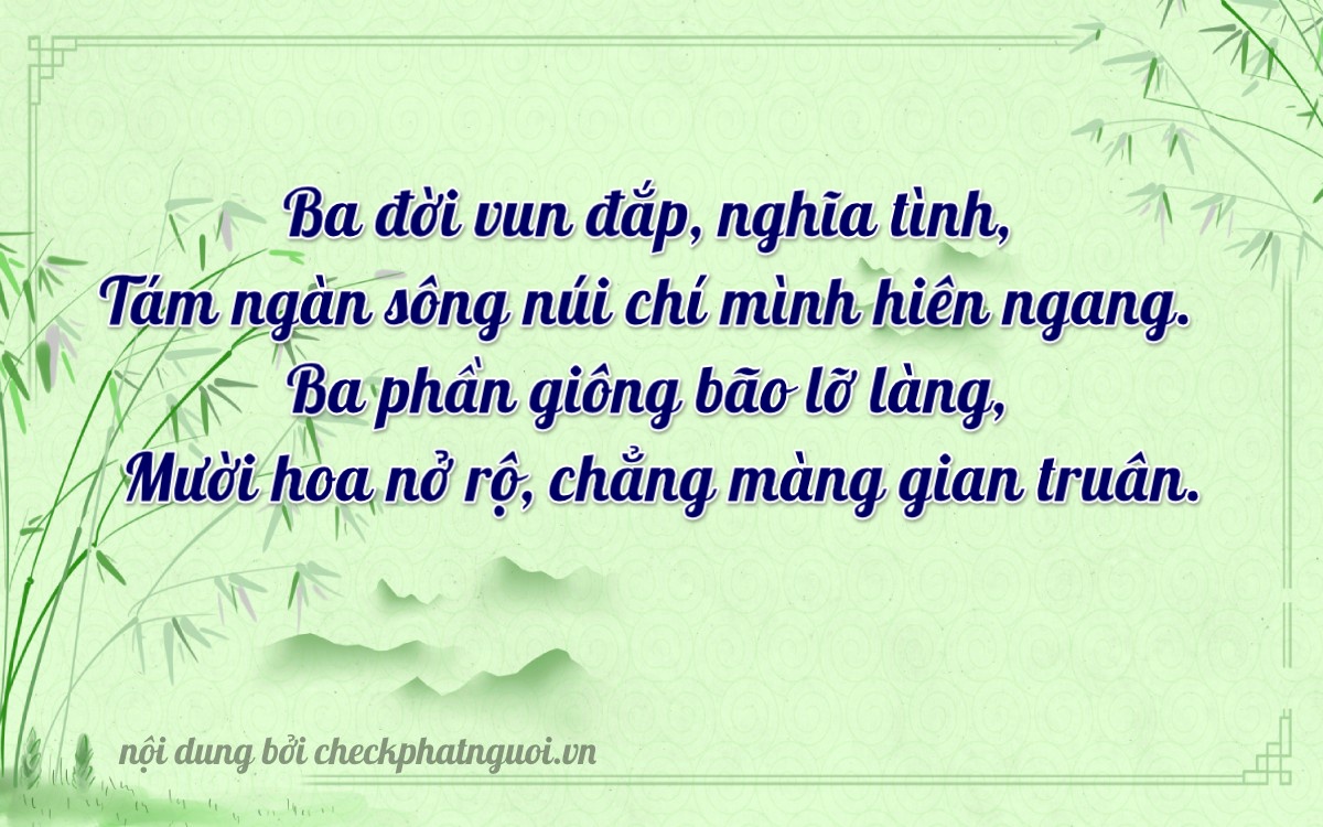 Bài thơ ý nghĩa cho <b>biển số 89A-38310</b> tại website checkphatnguoi.vn