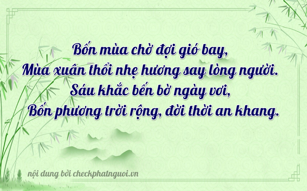 Bài thơ ý nghĩa cho <b>biển số 89A-41864</b> tại website checkphatnguoi.vn