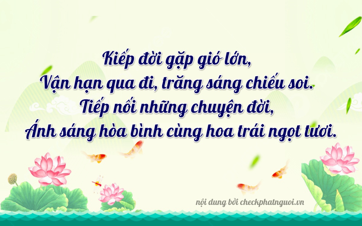 Bài thơ ý nghĩa cho <b>biển số 89A-44303</b> tại website checkphatnguoi.vn