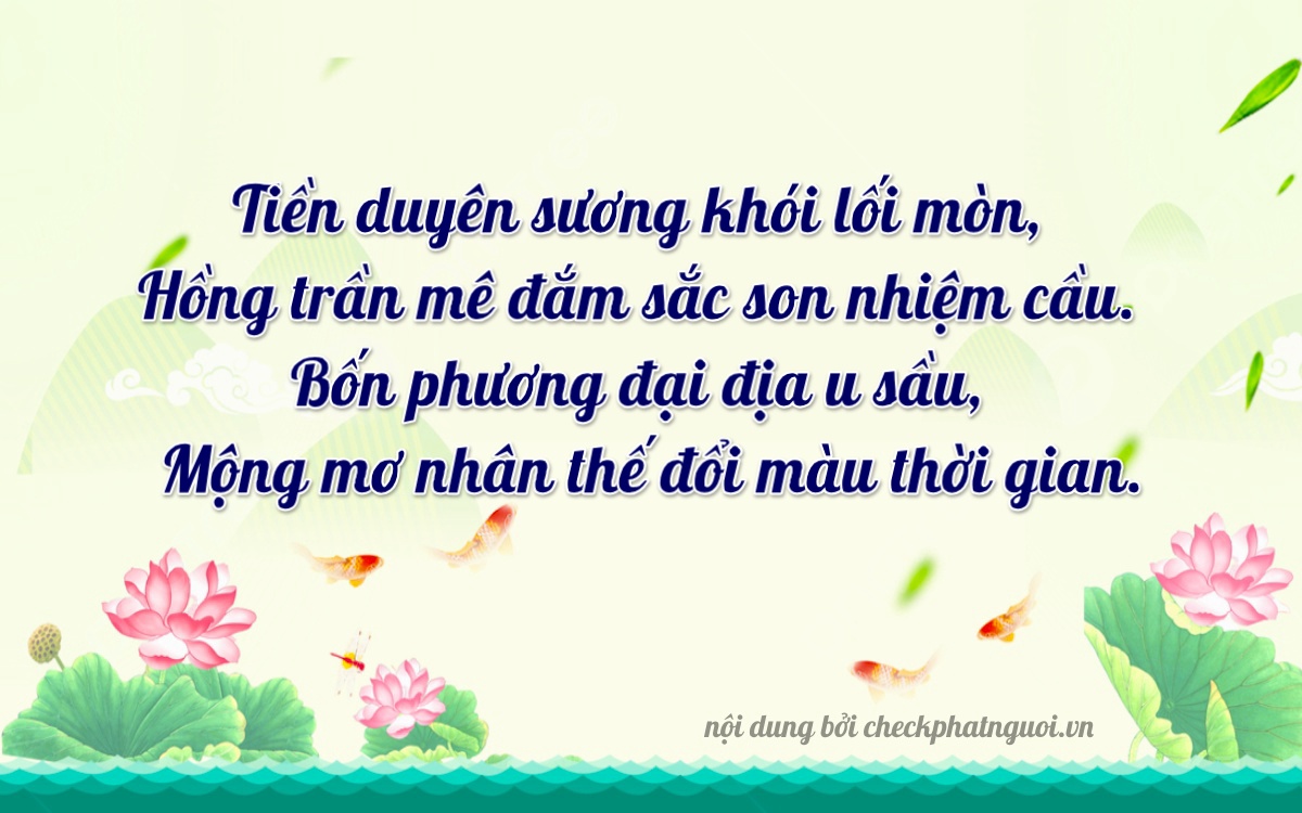 Bài thơ ý nghĩa cho <b>biển số 89A-44418</b> tại website checkphatnguoi.vn