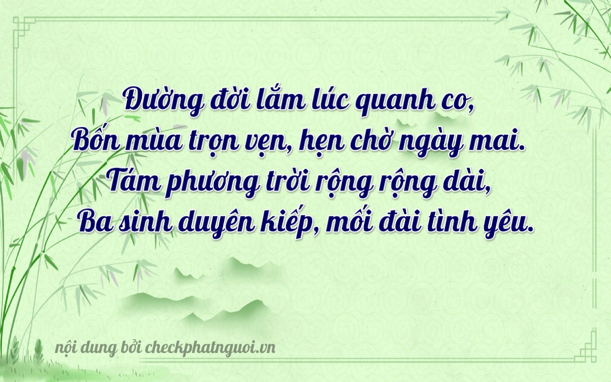 Bài thơ ý nghĩa cho <b>biển số 89A-44835</b> tại website checkphatnguoi.vn