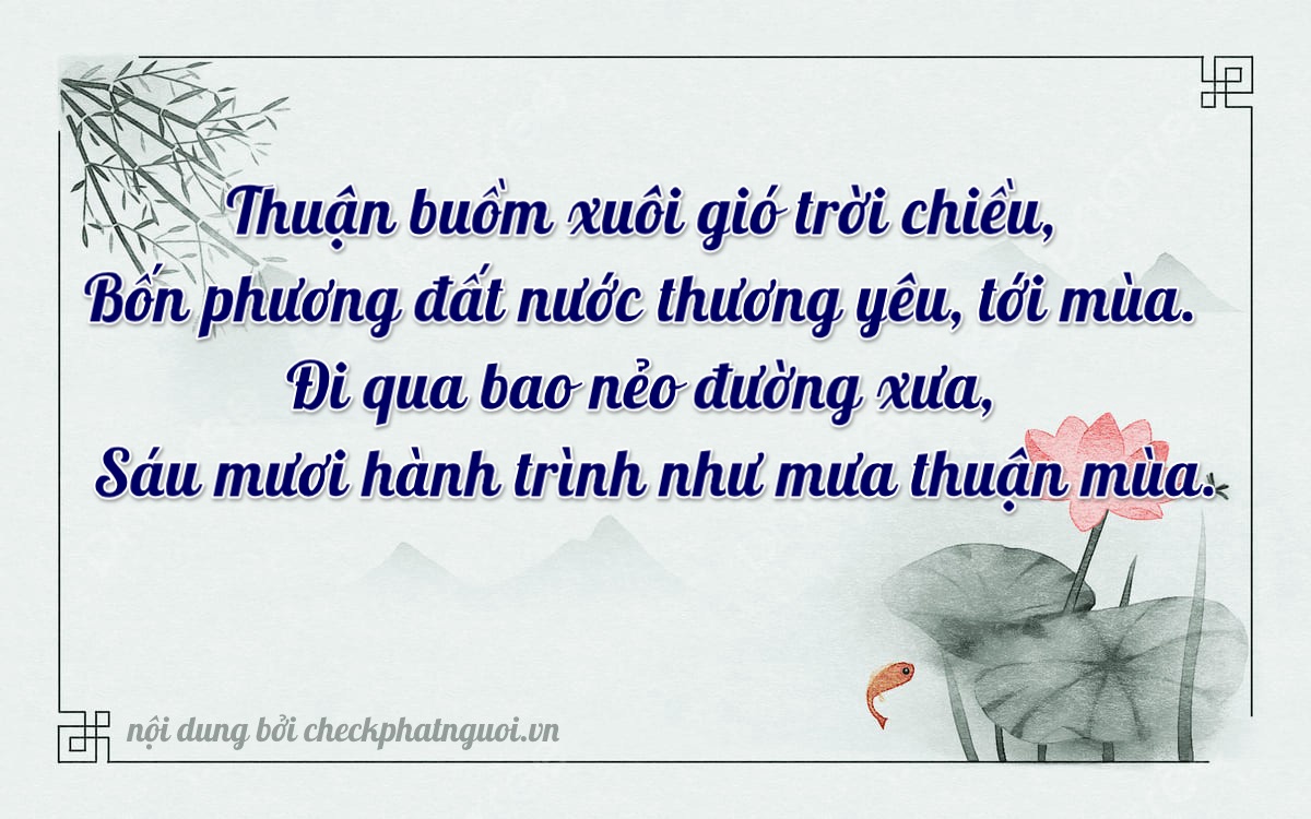 Bài thơ ý nghĩa cho <b>biển số 89A-45606</b> tại website checkphatnguoi.vn