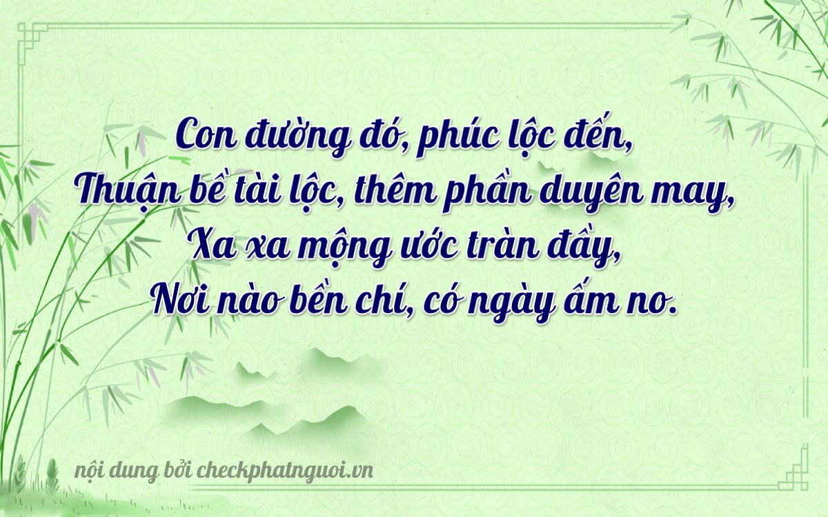 Bài thơ ý nghĩa cho <b>biển số 89A-45645</b> tại website checkphatnguoi.vn