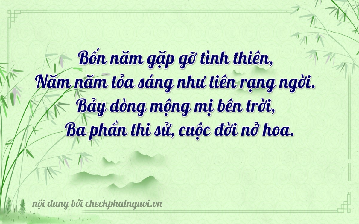 Bài thơ ý nghĩa cho <b>biển số 89A-45873</b> tại website checkphatnguoi.vn