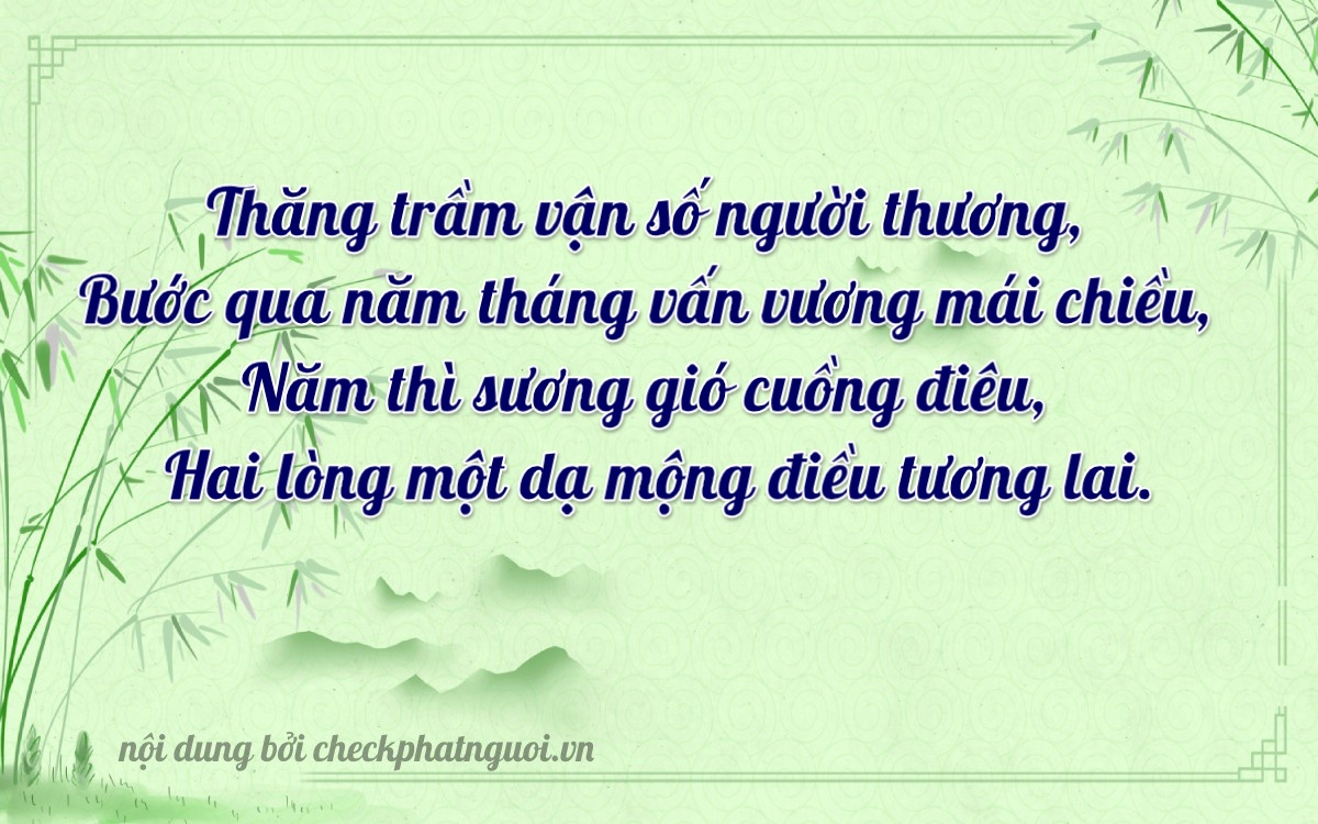 Bài thơ ý nghĩa cho <b>biển số 89A-45952</b> tại website checkphatnguoi.vn