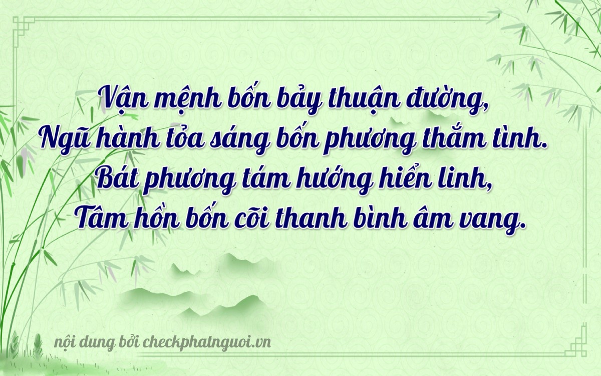 Bài thơ ý nghĩa cho <b>biển số 89A-47814</b> tại website checkphatnguoi.vn