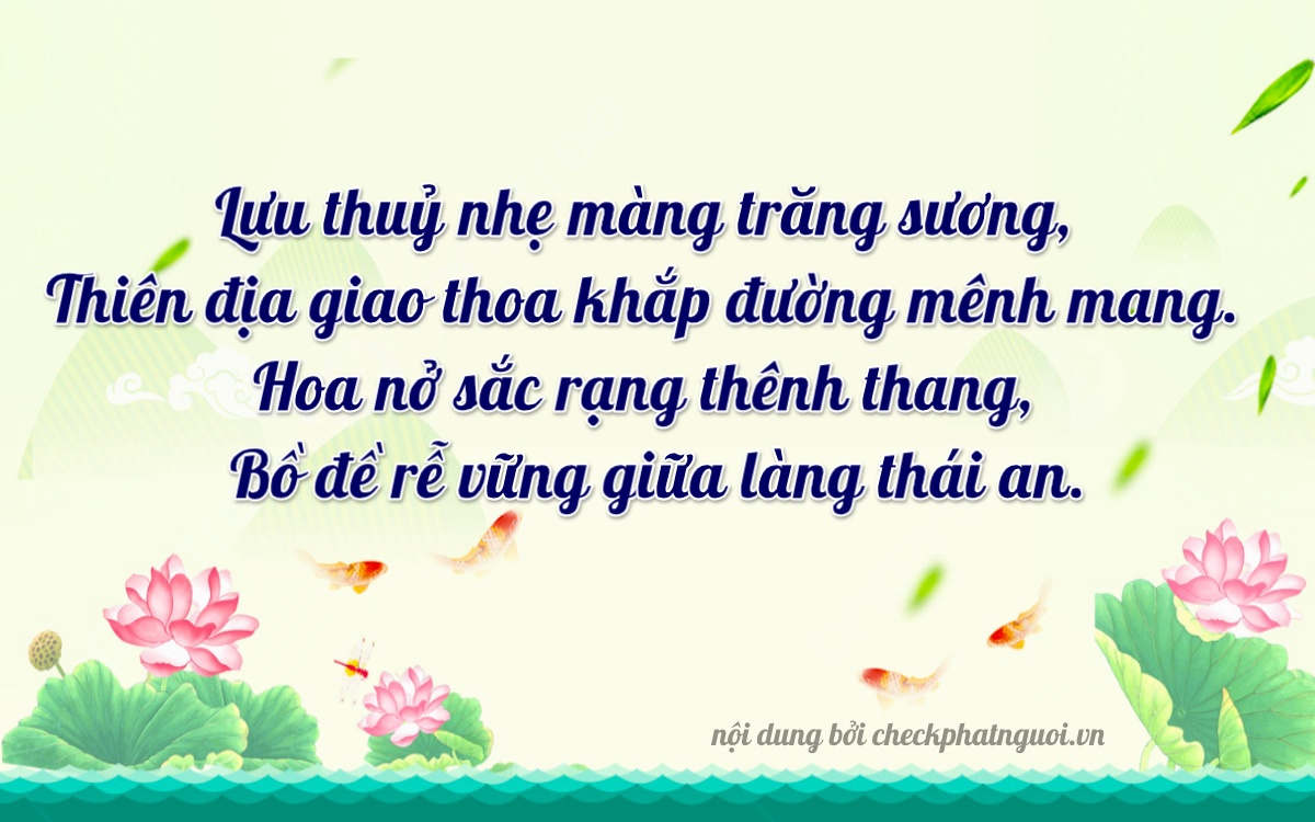 Bài thơ ý nghĩa cho <b>biển số 89A-49440</b> tại website checkphatnguoi.vn