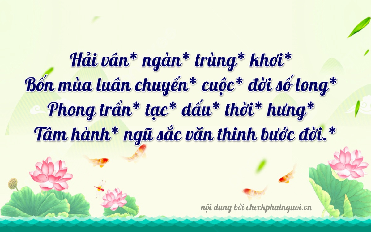 Bài thơ ý nghĩa cho <b>biển số 89A-49485</b> tại website checkphatnguoi.vn