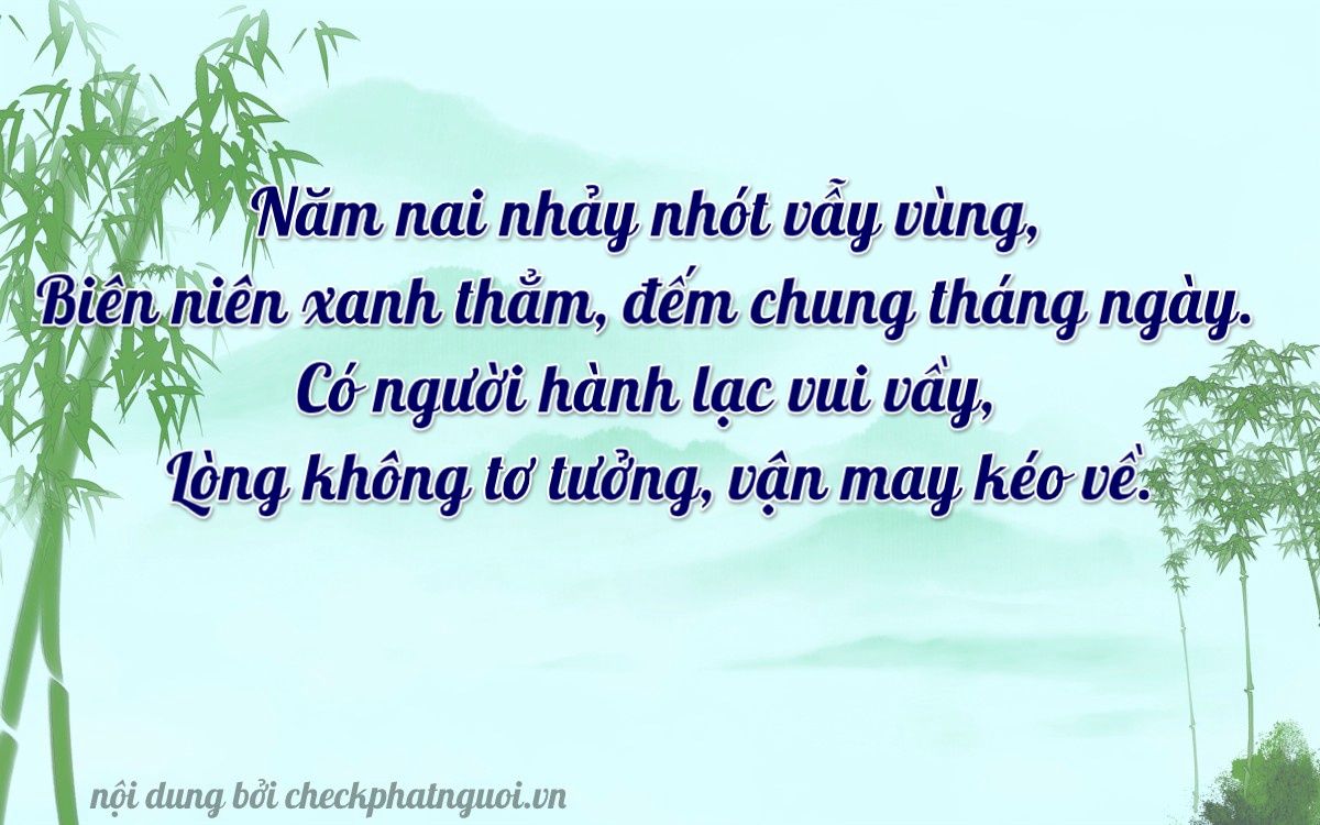 Bài thơ ý nghĩa cho <b>biển số 89A-49552</b> tại website checkphatnguoi.vn