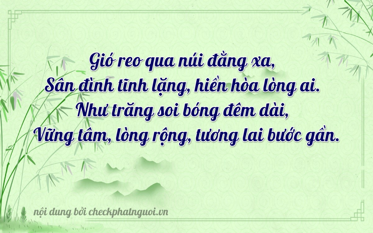 Bài thơ ý nghĩa cho <b>biển số 89A-50731</b> tại website checkphatnguoi.vn