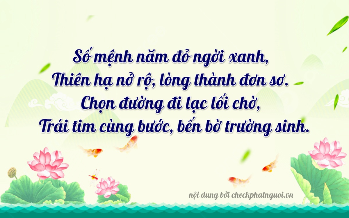 Bài thơ ý nghĩa cho <b>biển số 89A-51085</b> tại website checkphatnguoi.vn