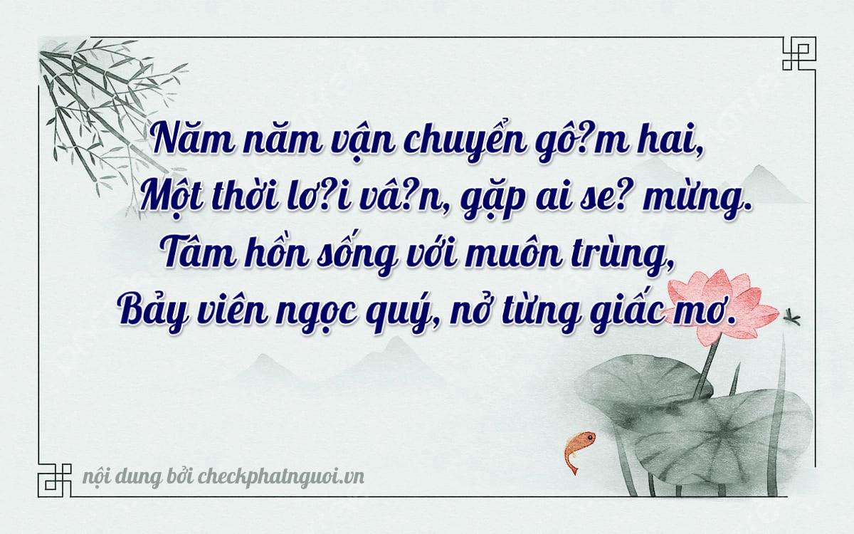 Bài thơ ý nghĩa cho <b>biển số 89A-51570</b> tại website checkphatnguoi.vn