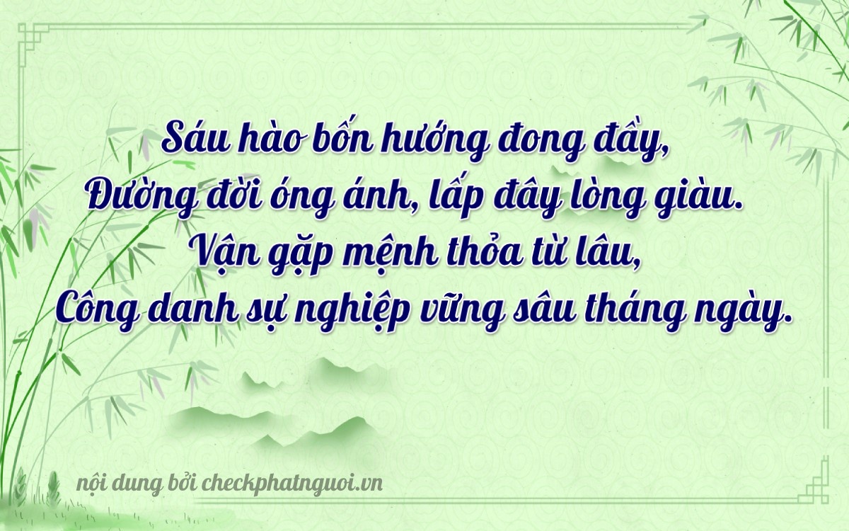 Bài thơ ý nghĩa cho <b>biển số 89A-56406</b> tại website checkphatnguoi.vn