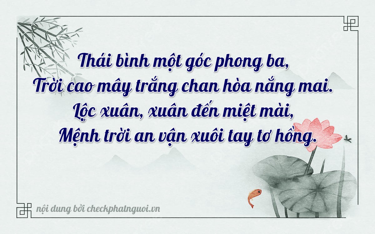 Bài thơ ý nghĩa cho <b>biển số 89A-70320</b> tại website checkphatnguoi.vn