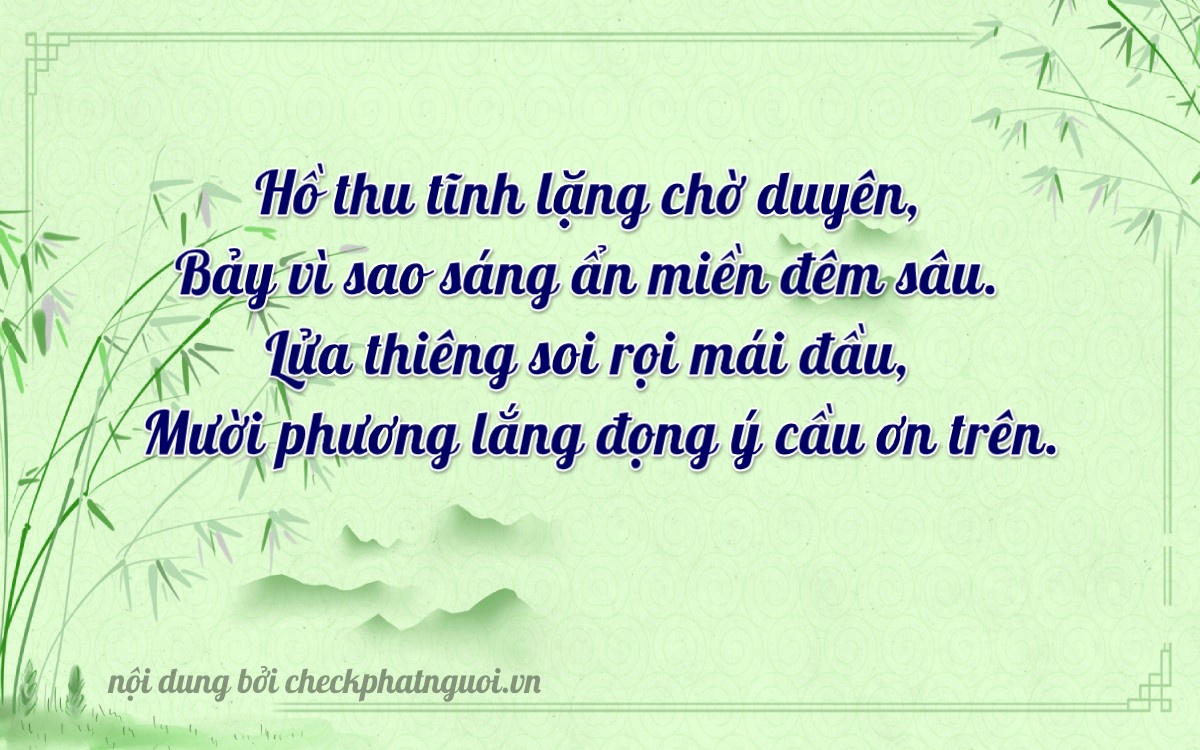 Bài thơ ý nghĩa cho <b>biển số 89A-77617</b> tại website checkphatnguoi.vn