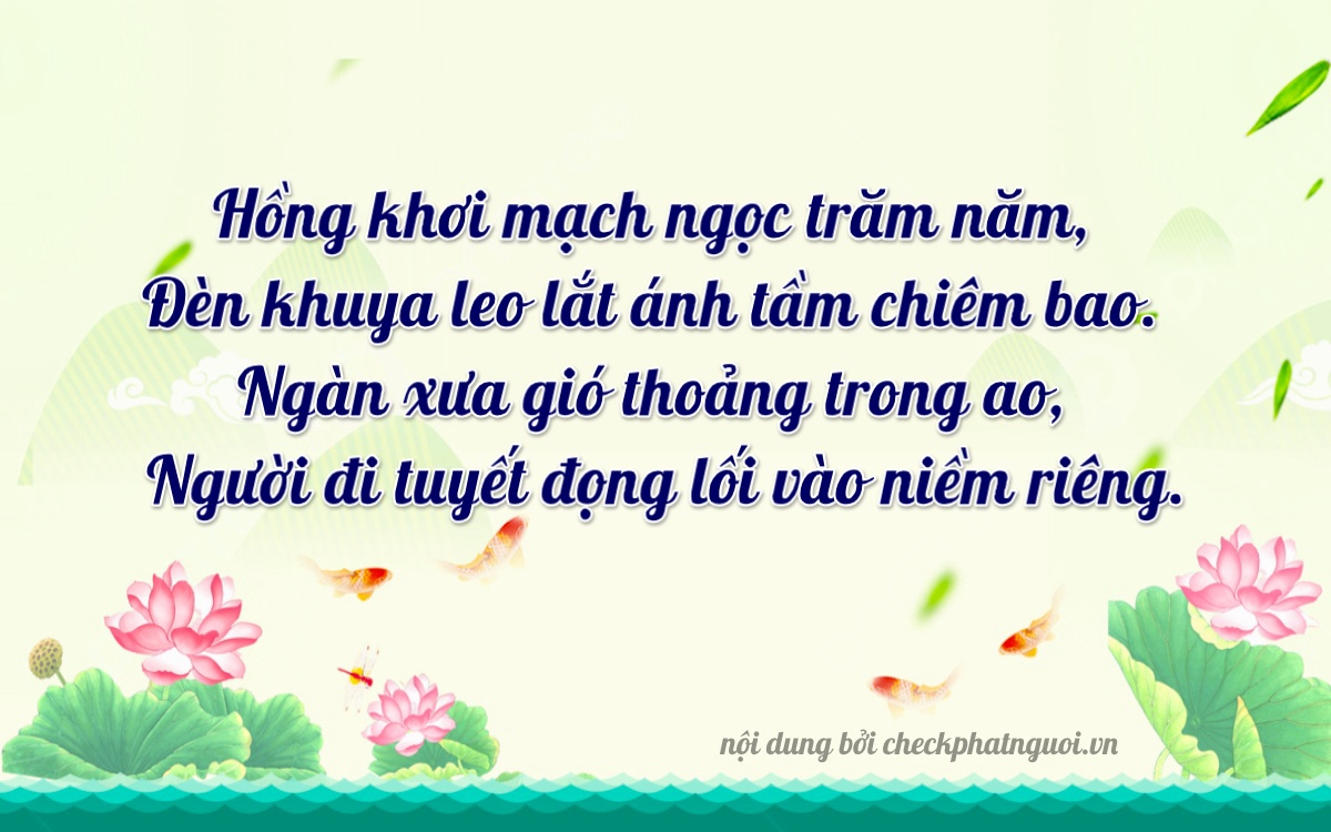Bài thơ ý nghĩa cho <b>biển số 89AA-21232</b> tại website checkphatnguoi.vn