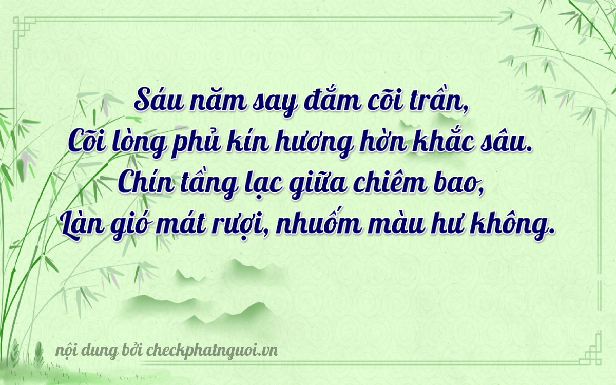 Bài thơ ý nghĩa cho <b>biển số 89AA-36596</b> tại website checkphatnguoi.vn