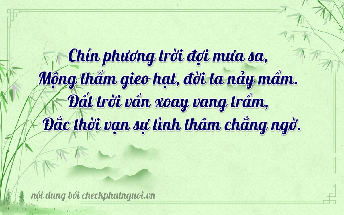 Bài thơ ý nghĩa cho <b>biển số 89AA-50290</b> tại website checkphatnguoi.vn