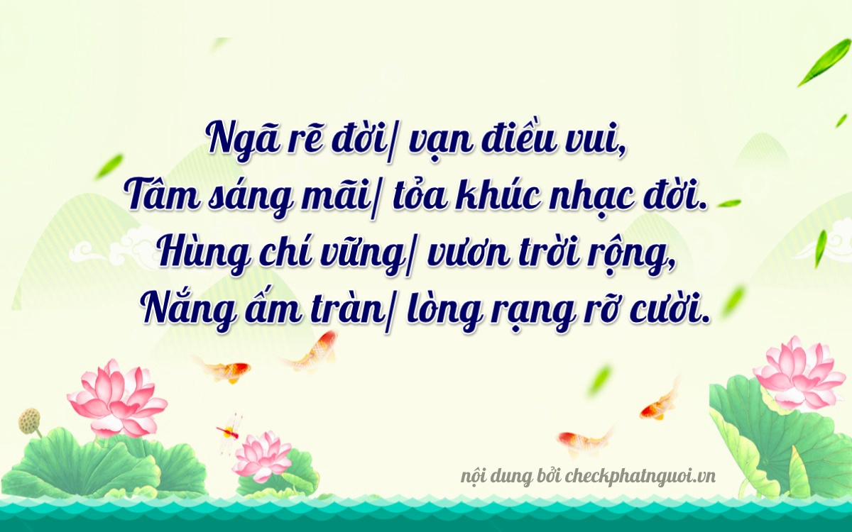 Bài thơ ý nghĩa cho <b>biển số 89AA-86866</b> tại website checkphatnguoi.vn