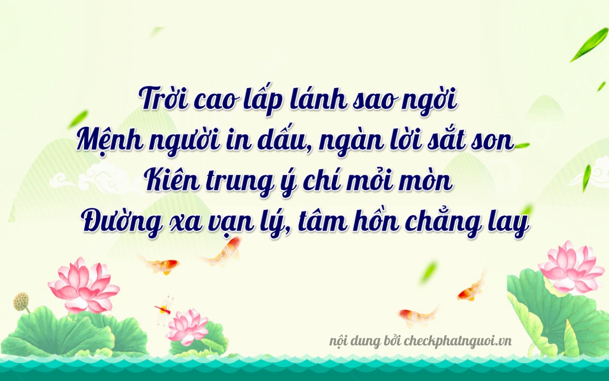 Bài thơ ý nghĩa cho <b>biển số 89AC-01039</b> tại website checkphatnguoi.vn