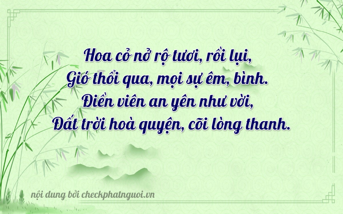 Bài thơ ý nghĩa cho <b>biển số 89AC-03270</b> tại website checkphatnguoi.vn