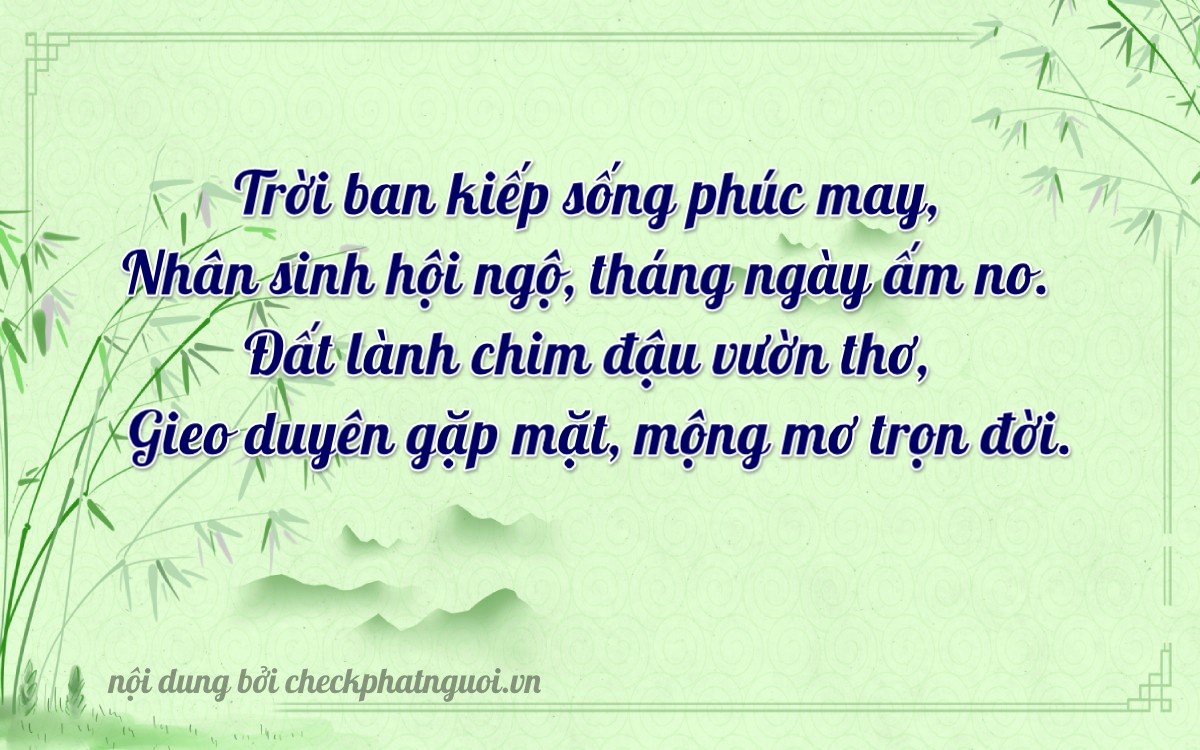 Bài thơ ý nghĩa cho <b>biển số 89AC-11706</b> tại website checkphatnguoi.vn