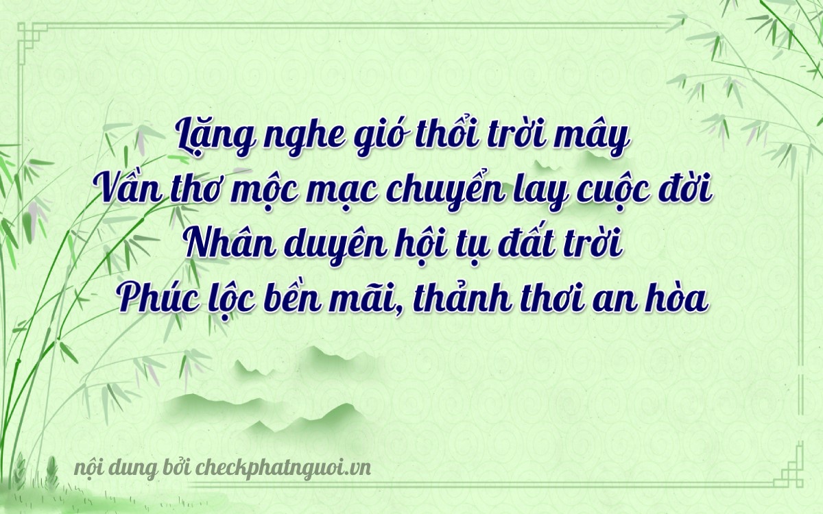 Bài thơ ý nghĩa cho <b>biển số 89AD-01387</b> tại website checkphatnguoi.vn