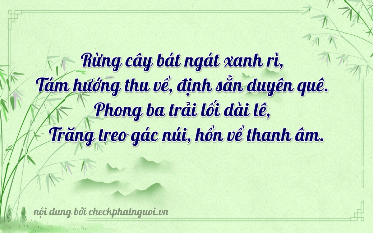 Bài thơ ý nghĩa cho <b>biển số 89AD-02088</b> tại website checkphatnguoi.vn