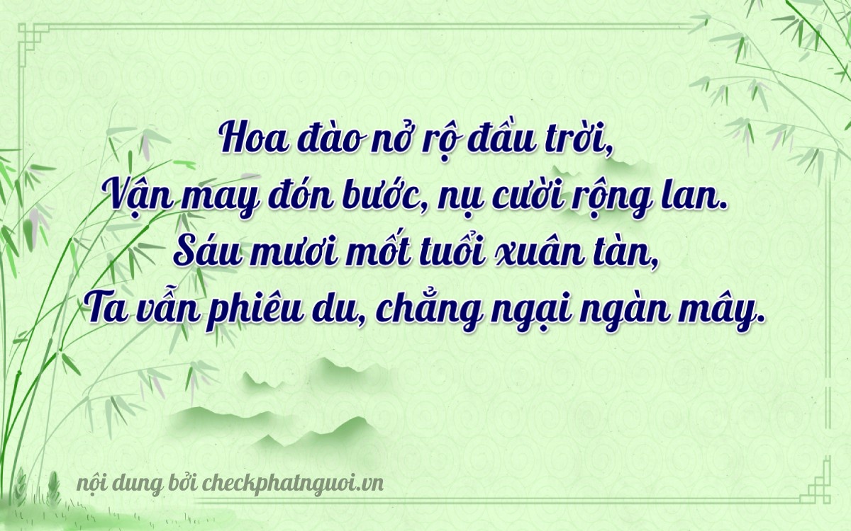 Bài thơ ý nghĩa cho <b>biển số 89AE-06164</b> tại website checkphatnguoi.vn