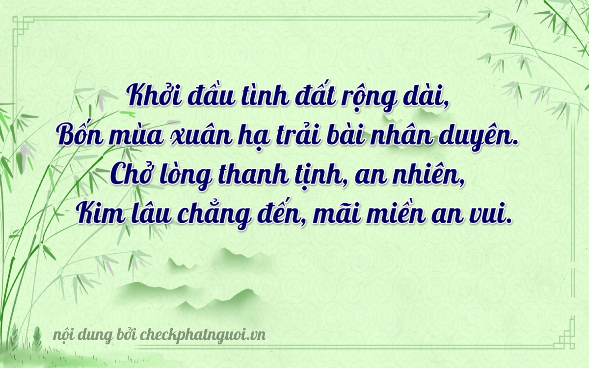 Bài thơ ý nghĩa cho <b>biển số 89AE-07405</b> tại website checkphatnguoi.vn