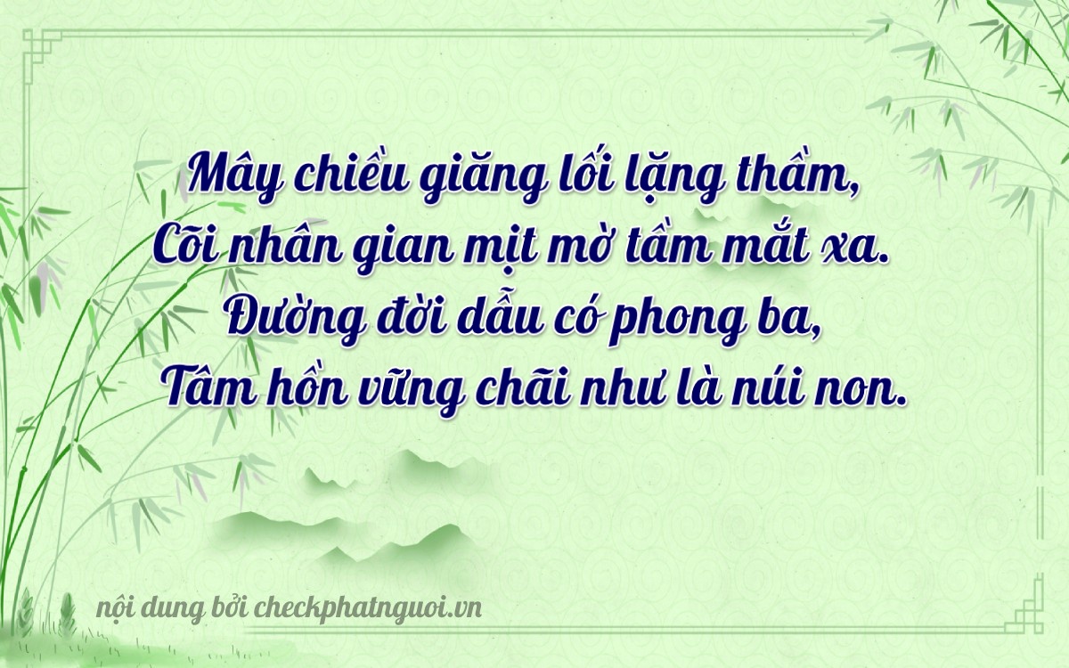 Bài thơ ý nghĩa cho <b>biển số 89AE-07800</b> tại website checkphatnguoi.vn
