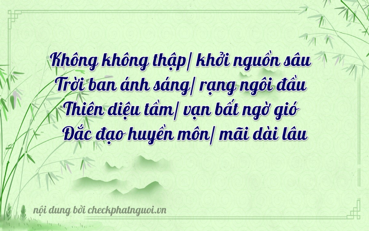 Bài thơ ý nghĩa cho <b>biển số 89AF-00106</b> tại website checkphatnguoi.vn
