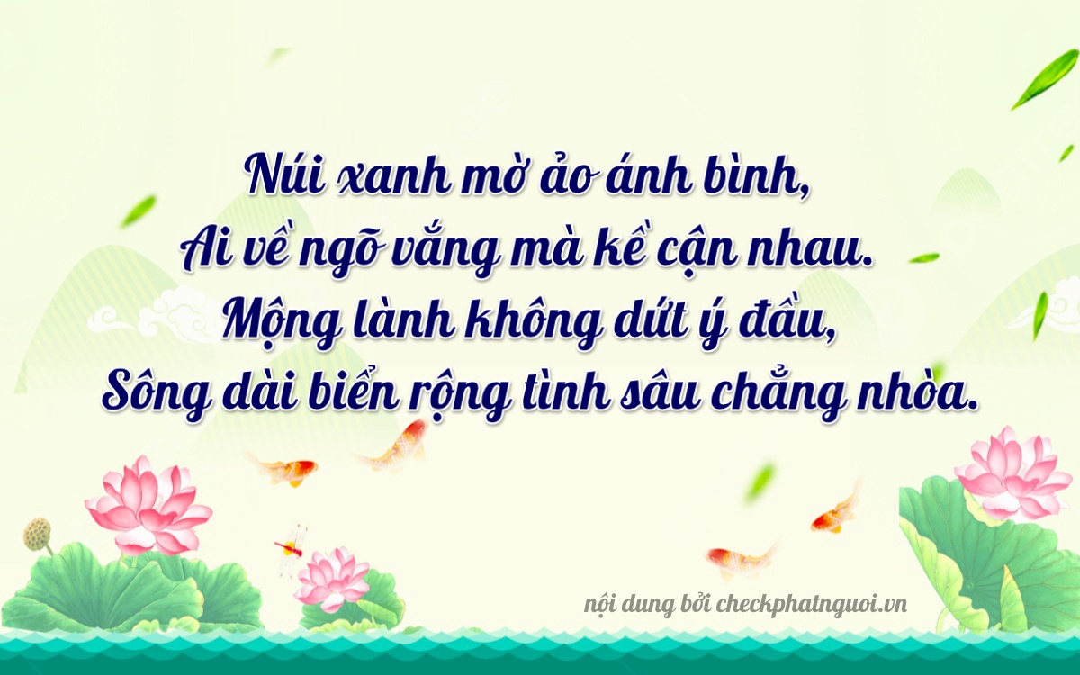 Bài thơ ý nghĩa cho <b>biển số 89AG-02383</b> tại website checkphatnguoi.vn