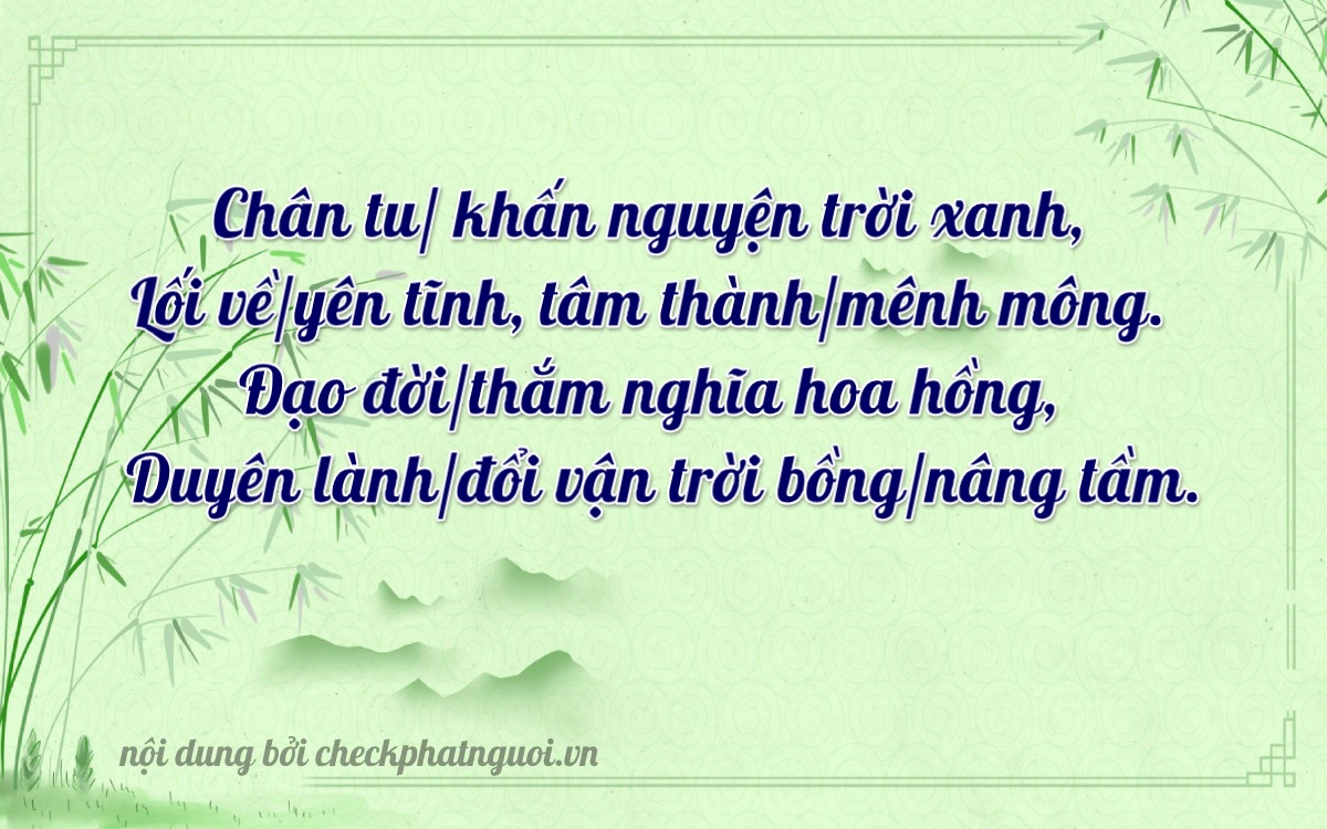 Bài thơ ý nghĩa cho <b>biển số 89AK-00654</b> tại website checkphatnguoi.vn