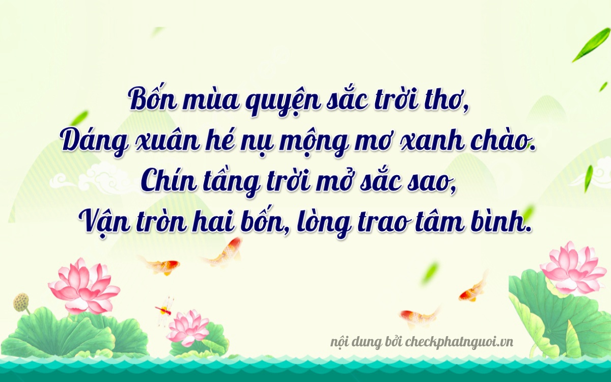 Bài thơ ý nghĩa cho <b>biển số 89B1-46912</b> tại website checkphatnguoi.vn
