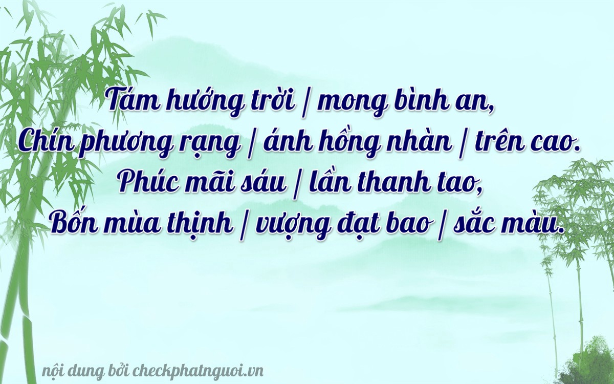 Bài thơ ý nghĩa cho <b>biển số 89B1-89684</b> tại website checkphatnguoi.vn