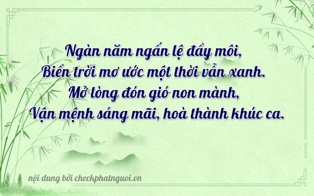 Bài thơ ý nghĩa cho <b>biển số 89B1-93875</b> tại website checkphatnguoi.vn