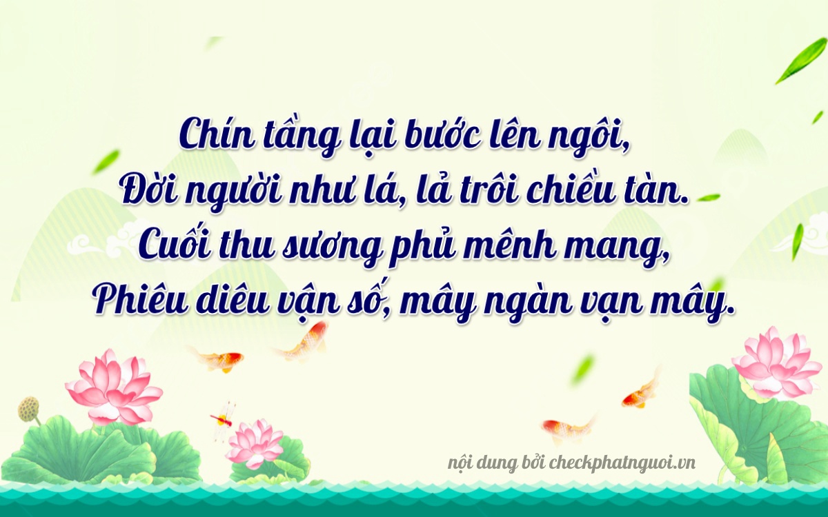 Bài thơ ý nghĩa cho <b>biển số 89B1-95985</b> tại website checkphatnguoi.vn