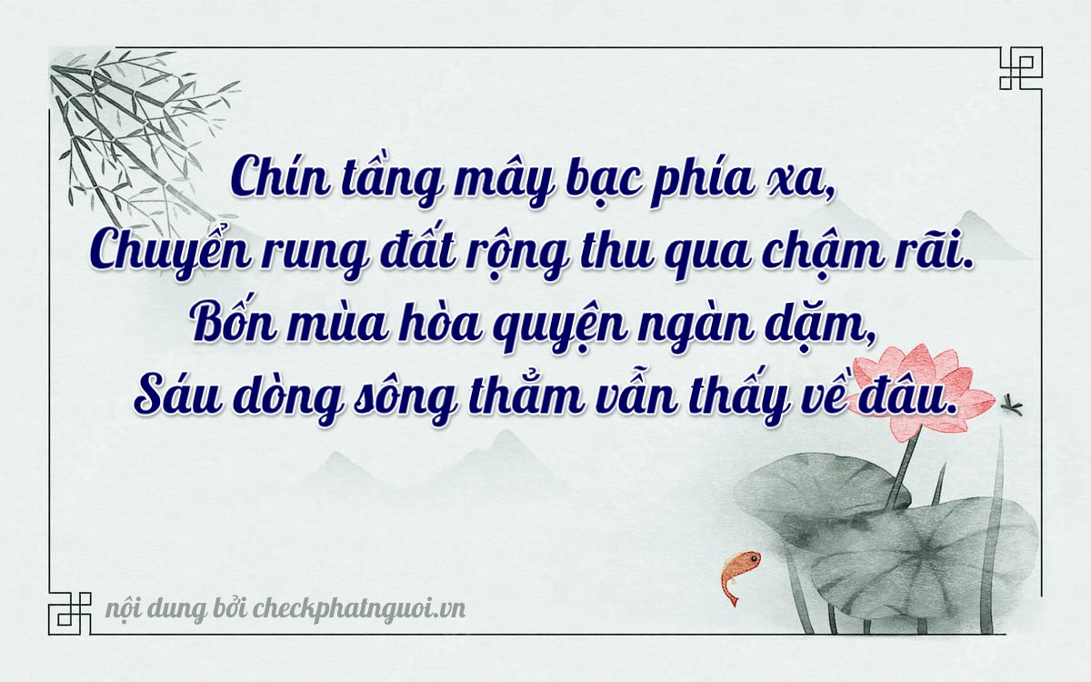 Bài thơ ý nghĩa cho <b>biển số 89B1-98426</b> tại website checkphatnguoi.vn